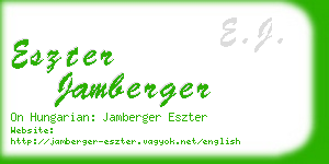 eszter jamberger business card